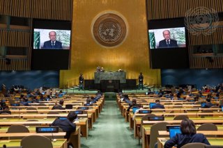 El presidente de Líbano, Michel Aoun, ante la Asamblea General de la ONU