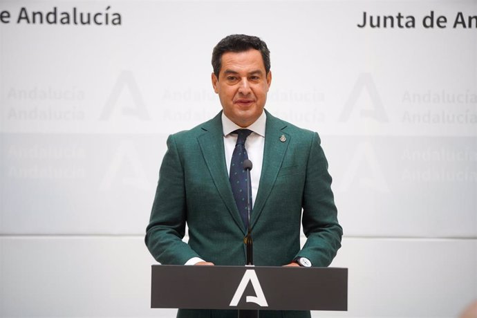 El presidente de la Junta de Andalucía, Juanma Moreno (archivo)