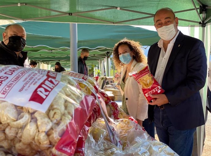 El presidente de la Diputación de Segovia, Miguel Ángel de Vicente, en la primera Feria de Alimentos de Segovia.