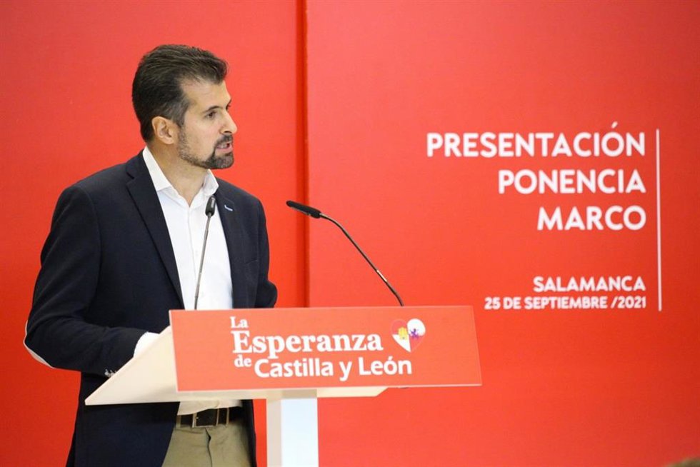 El secretario general del PSOE de Castilla y León, Luis Tudanca.