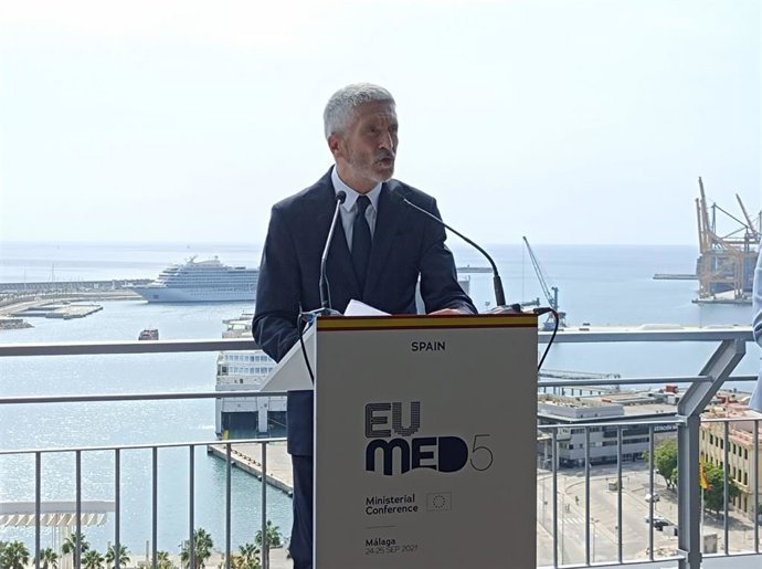 Fernando Grande-Marlaska, ministro del Interior, en rueda de prensa