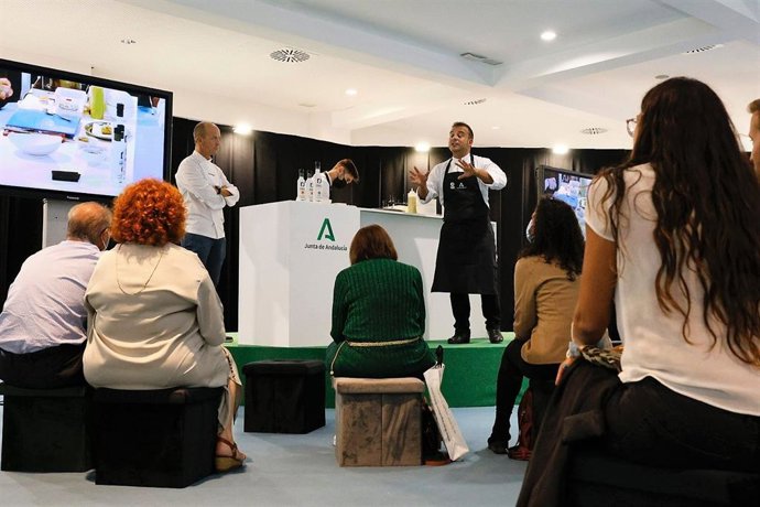 El evento de 'showcooking' en el Salón Aceite de Oliva Virgen Extra en Expoliva
