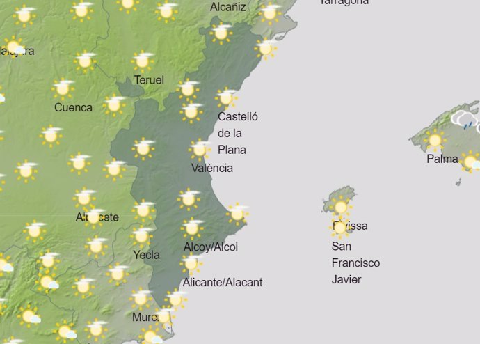 Predicción del tiempo para este domingo 26 de septiembre