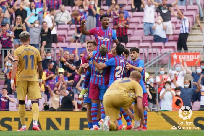 Ansu Fati marca el tercer gol del Bara ante el Levante