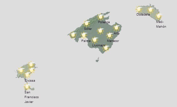 Predicción meteorológica para hoy lunes, 27 de septiembre, en Baleares: nubes, pero sin lluvias