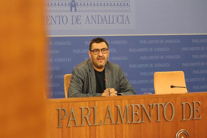 El portavoz adjunto del grupo parlamentario Unidas Podemos por Andalucía, Guzmán Ahumada, en una foto de archivo.