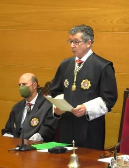 El fiscal superior de Extremadura, Francisco Javier Montero, en el acto de apertura del Año Judicial celebrado en Cáceres