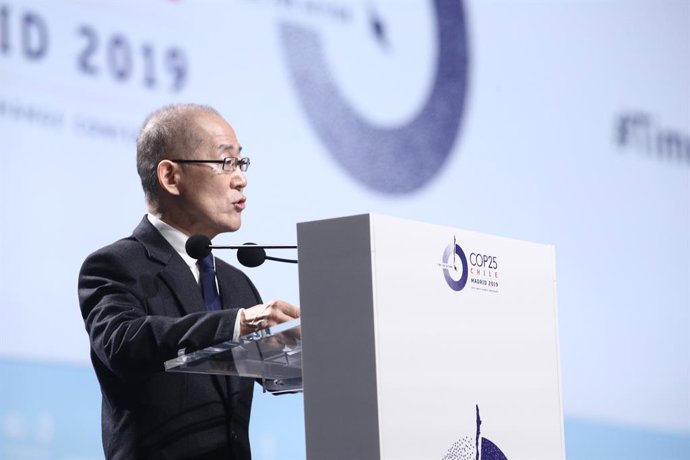 Archivo - El presidente del Consejo de Administración del Grupo Intergubernamental de Expertos sobre el Cambio Climático, Hoesung Lee, durante su intervención en la ceremonia de inauguración de la Conferencia de Naciones Unidas sobre el Cambio Climático