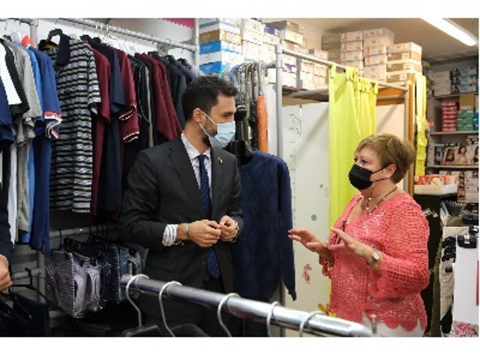 El conseller de Empresa y Trabajo, Roger Torrent, en visita institucional a Alcanar