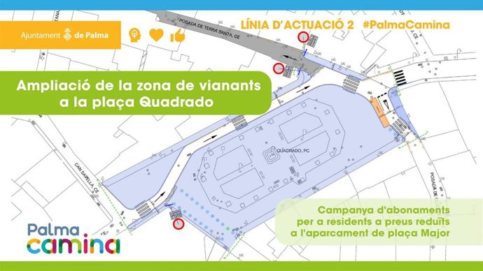 Actuación del Palma Camina en la plaza Quadrado.