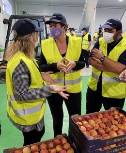 La consellera de Acción Climática, Alimentación y Agenda Rural, Teresa Jord, ha visitado este lunes la empresa Baró i fills de Albatrrec (Lleida).