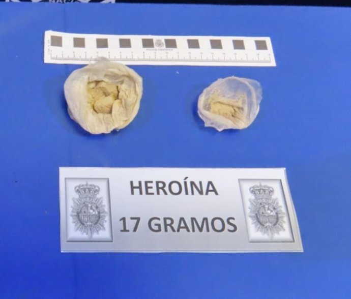 Droga intervenida en la operación.