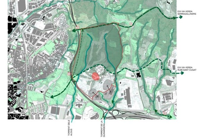 El Govern propone crear un gran parque urbano en el antiguo golf de Can Sant Joan (Barcelona)
