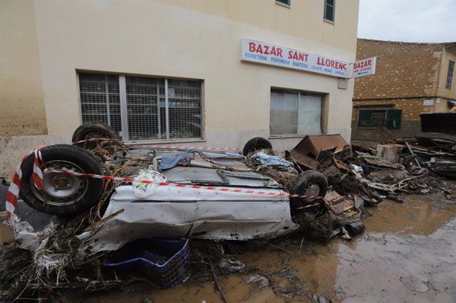 Archivo - Daños causados en Sant Llorenç (Mallorca) tras las inundaciones por las fuertes lluvias 
