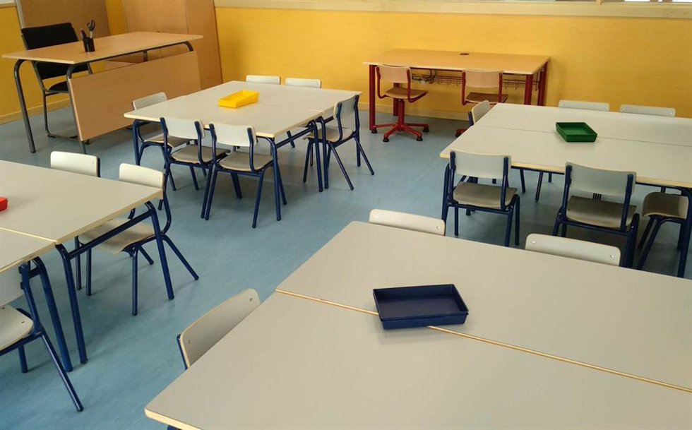Archivo - Aula en un colegio en una imagen de archivo. 