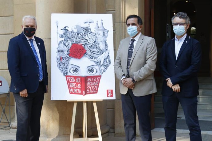 Imagen de la presentación de la Feria del Libro, en Murcia