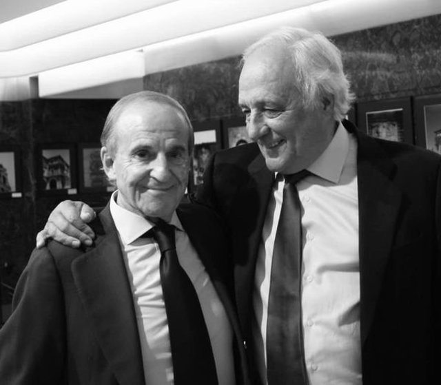 José María García y Raúl del Pozo, quienes pasarán a engrosar la lista de Patronos de Honor de la Fundación Godofredo Garavito este próximo domingo.