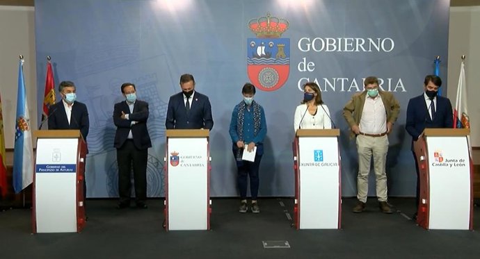 Archivo - Rueda de prensa de los consejeros de Galicia, Asturias, Cantabria y Castilla y León y los representantes de UPA, ASAJA y COAG