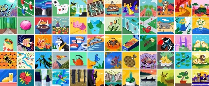 Ilustraciones de perfil de Google.