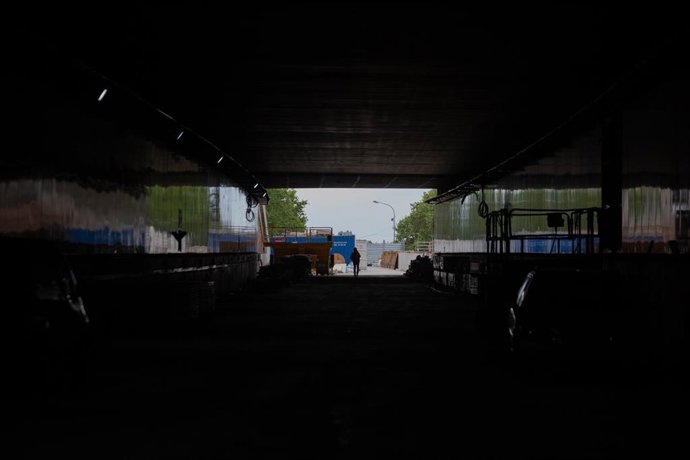 Archivo - Obras del túnel vial de Glries, a 22 de abril de 2021, en Barcelona, Cataluña, (España).