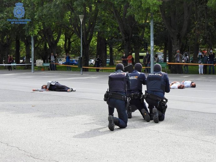Simulacro en Pamplona de un incidente Amok