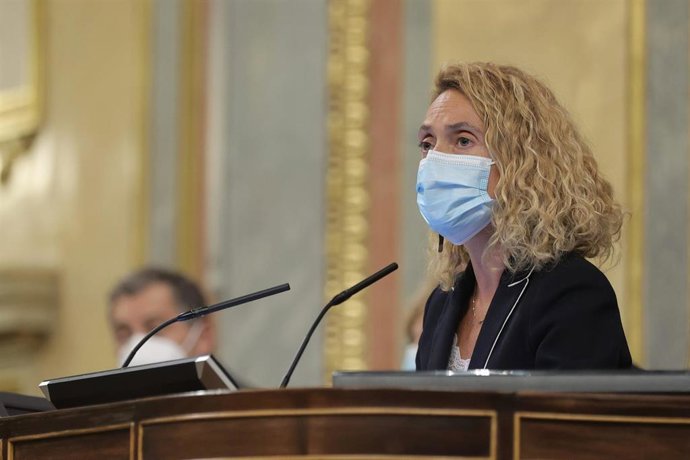 La presidenta del Congreso, Meritxell Batet, interviene al inicio del Pleno 