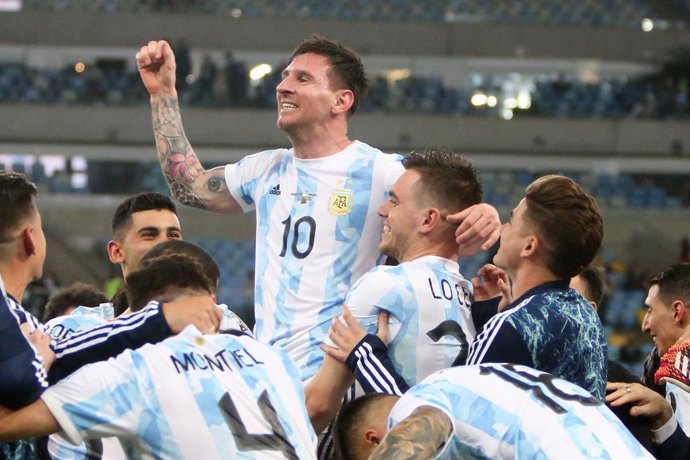 Archivo - Lionel Messi of Argentina celebrates the victory with teammates after the Copa America 2021, Final football match between Argentina and Brazil on July 11, 2021 at Maracana stadium in Rio de Janeiro, Brazil - Photo Laurent Lairys / DPPI