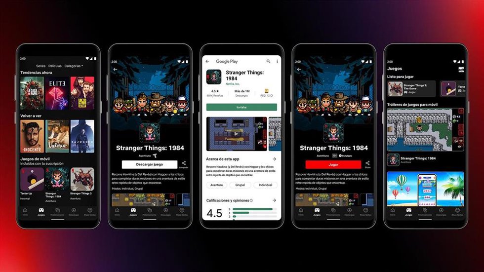 Videojuegos en Netflix para Android.