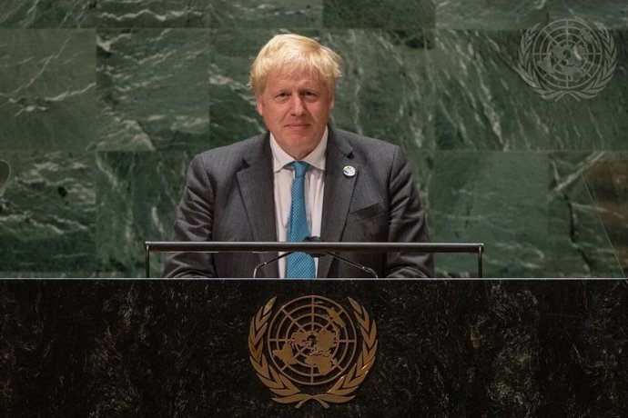 El primer ministro británico, Boris Johnson, durante su intervención en la Asamblea General de Naciones Unidas