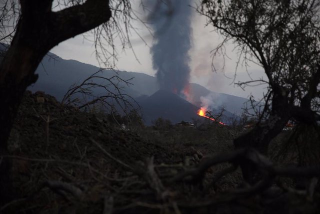 El volcán de Cumbre Vieja en La Palma 