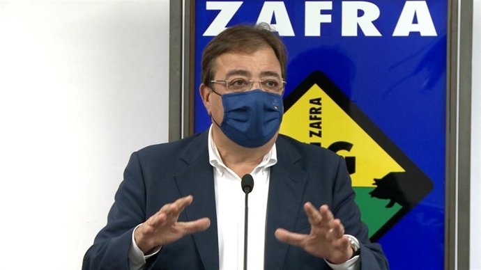 Fernández Vara en la inauguración de la Feria de Zafra