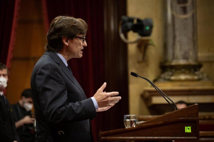 El líder del PSC en el Parlament, Salvador Illa