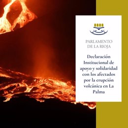 El Parlamento riojano ha mostrado su apoyo a La Palma