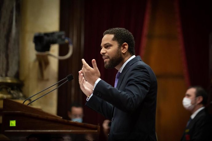 El líder de Vox en Catalunya, Ignacio Garriga, en su intervención durante la segunda sesión del Debate de Política General, el 29 de septiembre de 2021.