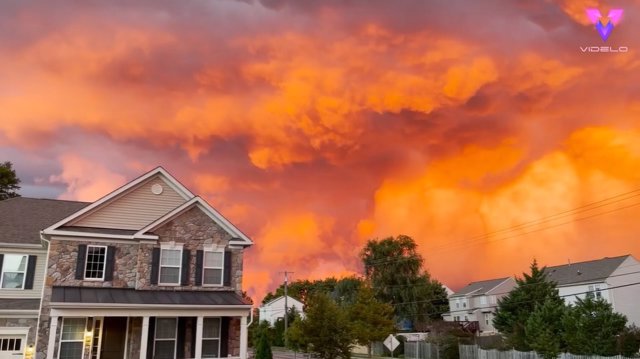 El cielo de Maryland se volvió de un rojo tan intenso que no pasó desapercibido