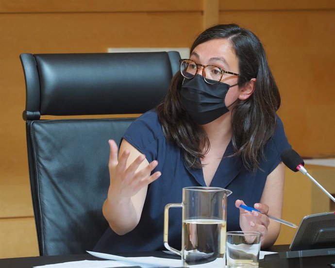 Imagen de archido de Laura Domínguez durante una intervención en una comisión