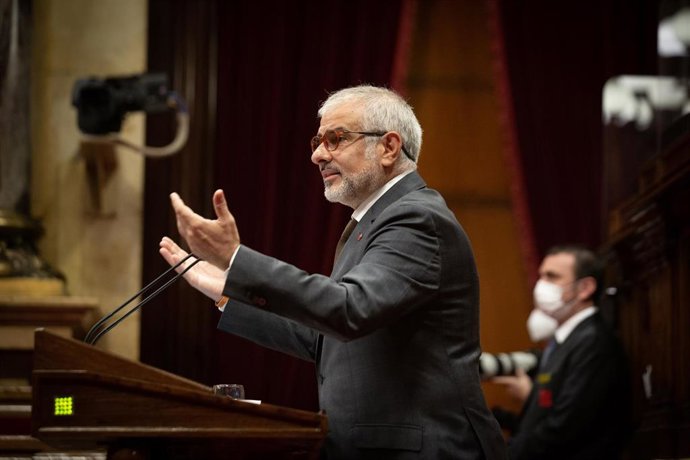 El líder de Cs en Catalunya, Carlos Carrizosa, en el Debate de Política General en el Parlament, el 29 de septiembre de 2021.
