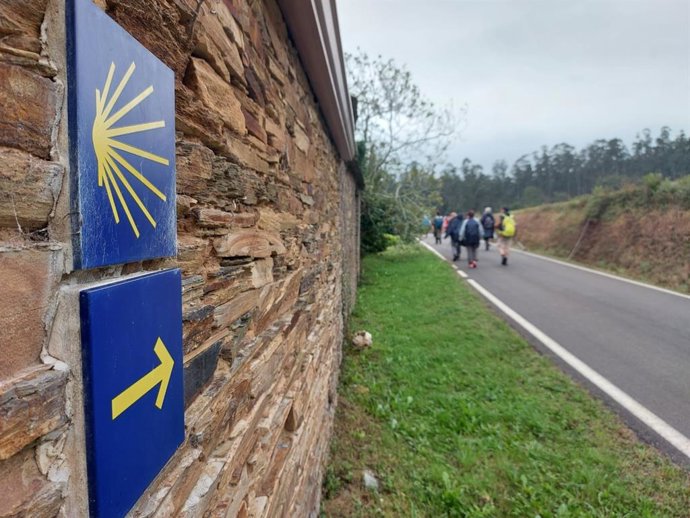 Detalle de un tramo del Camino de Santiago.