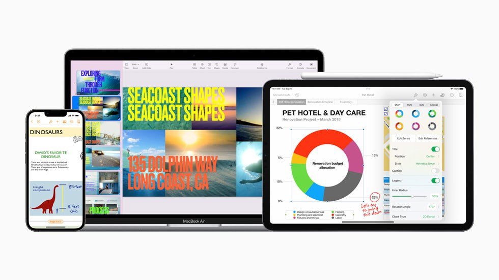 Nuevas funciones en iWork de Apple.