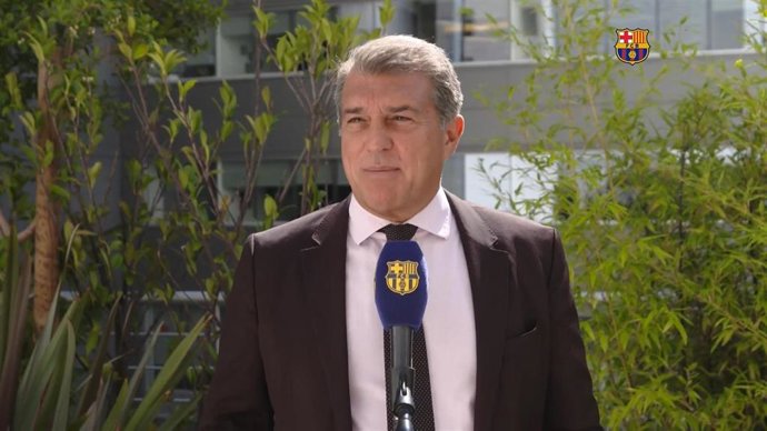 El presidente del FC Barcelona, Joan Laporta, en declaraciones a Bara TV