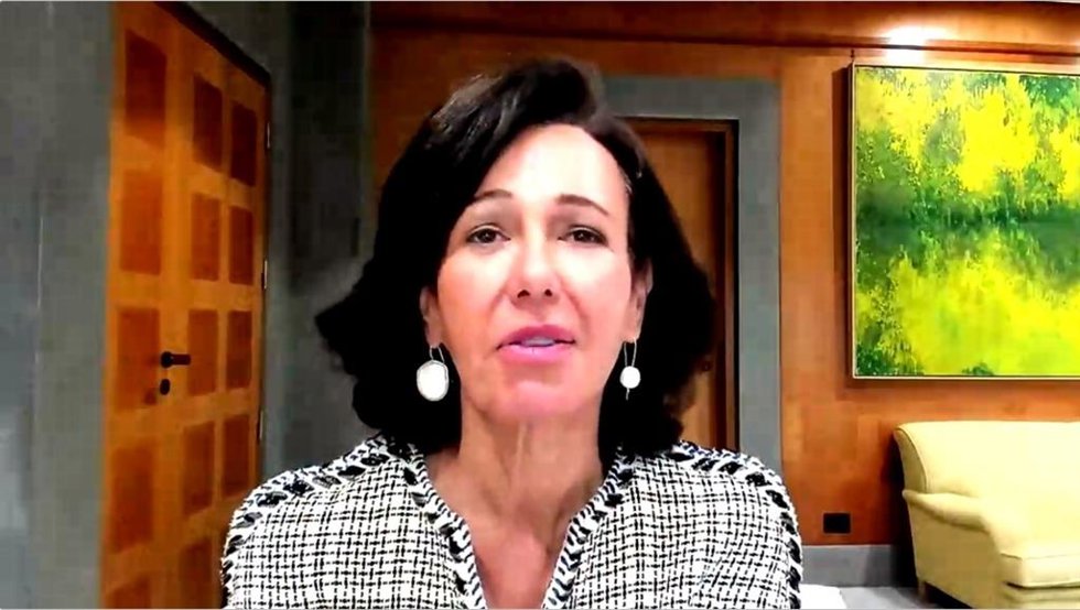 La presidenta de Banco Santander, Ana Botín, en la Conferencia Internacional de Banca 2021.