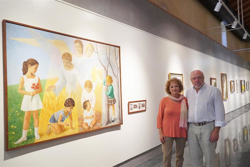 Encarna Mariscal, en la muestra 'Surcos del vida'.
