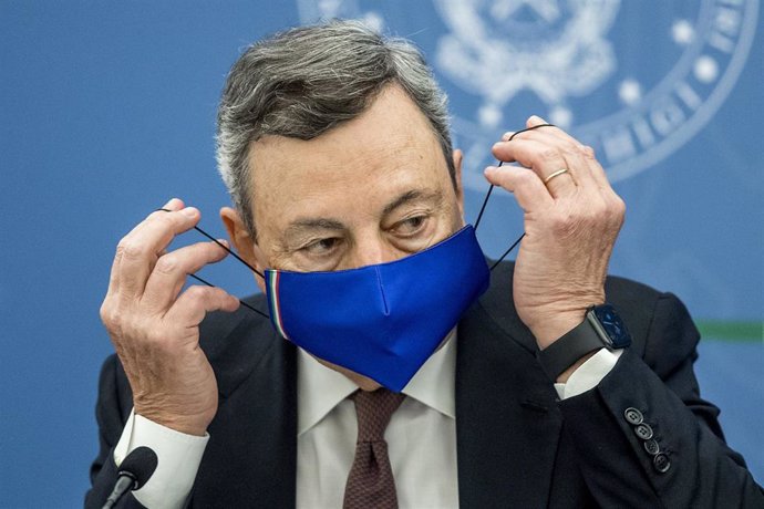 Archivo - Mario Draghi, primer ministro de Italia