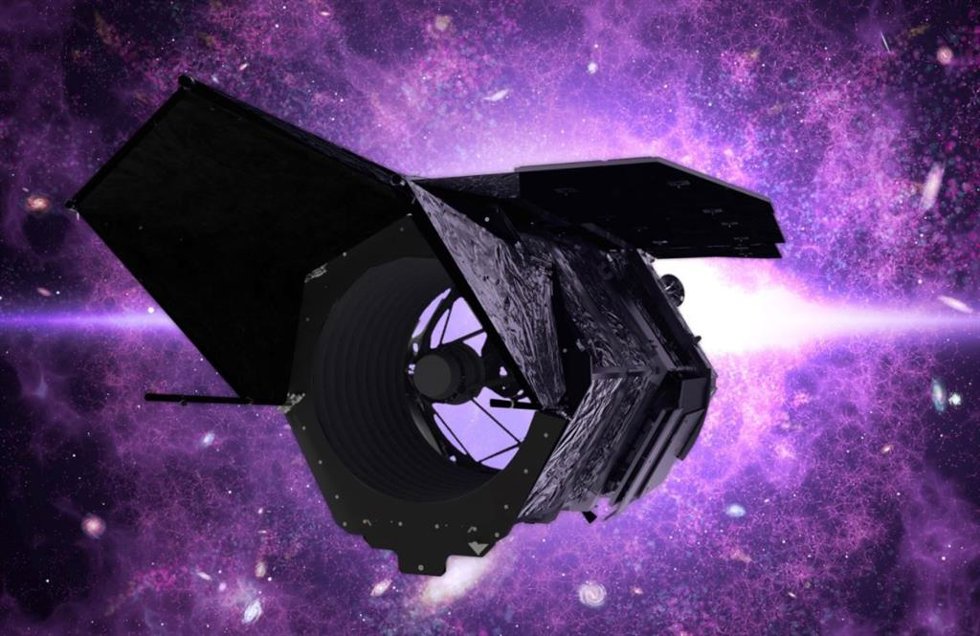 Ilustración del telescopio Roman en el espacio