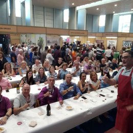 Gala de la entrega de los premios Porc d'Or de capa blanca en Huesca en 2019.