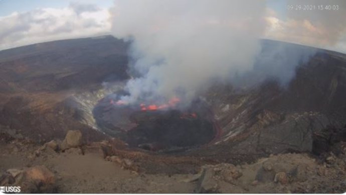 Imagen de la última erupción del volcán Kilauea.