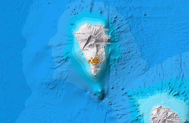 Actividad sísmica en el sur de La Palma