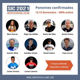 David Valero, Carlos Coloma, Mavi García y Unzué participan en el Simposio Internacional de Ciclismo (SIC).