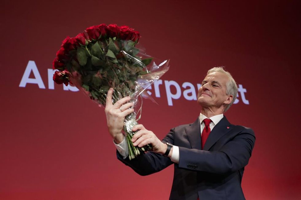 El líder del Partido Laborista de Noruega, Jonas Ghar Store. 