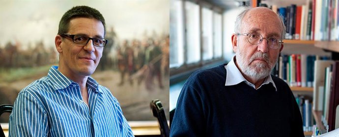 Archivo - Didier Queloz (izquierda) y Michel Mayor (derecha)